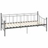 Estructura De Cama De Metal Gris 90x200 Cm