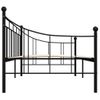 Estructura De Cama De Metal Negro 90x200 Cm