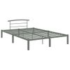 Estructura De Cama De Metal Gris 160x200 Cm