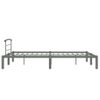 Estructura De Cama De Metal Gris 160x200 Cm