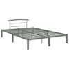 Estructura De Cama De Metal Gris 140x200 Cm