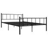 Estructura De Cama De Metal Negro 180x200 Cm