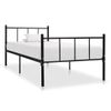 Estructura De Cama De Metal Negro 90x200 Cm