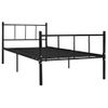 Estructura De Cama De Metal Negro 90x200 Cm