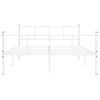 Estructura De Cama De Metal Blanco 120x200 Cm