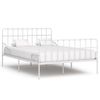 Estructura De Cama Con Somier Metal Blanco 140x200 Cm