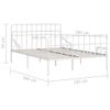 Estructura De Cama Con Somier Metal Blanco 140x200 Cm