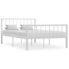 Estructura De Cama De Metal Blanco 120x200 Cm