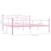 Estructura De Cama De Metal Rosa 180x200 Cm
