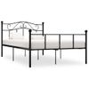 Estructura De Cama De Metal Negro 120x200 Cm