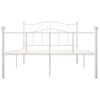 Estructura De Cama De Metal Blanco 120x200 Cm