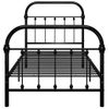 Estructura De Cama De Metal 90x200 Cm Negro