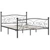 Estructura De Cama Con Somier Metal Negro 200x200 Cm