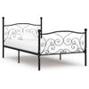 Estructura De Cama Con Somier Metal Negro 100x200 Cm