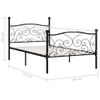 Estructura De Cama Con Somier Metal Negro 100x200 Cm