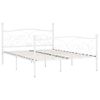 Estructura De Cama Con Somier Metal Blanco 200x200 Cm