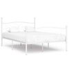 Estructura De Cama Con Somier Metal Blanco 140x200 Cm