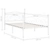 Estructura De Cama Con Somier Metal Blanco 100x200 Cm