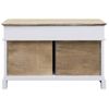 Banco De Recibidor De Madera De Paulownia 70x35x45 Cm Blanco