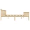 Estructura De Cama De Madera Maciza De Pino Clara 160x200 Cm Marrón