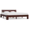 Estructura De Cama Madera Maciza Pino Marrón Oscuro 180x200 Cm