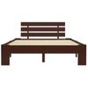 Estructura De Cama Madera Maciza Pino Marrón Oscuro 140x200 Cm