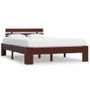 Estructura De Cama Madera Maciza Pino Marrón Oscuro 120x200 Cm