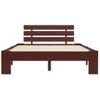 Estructura De Cama Madera Maciza Pino Marrón Oscuro 120x200 Cm