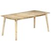 Mesa De Comedor De Madera Maciza De Mango 180x90x76 Cm Marrón