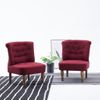 Sillones Franceses 2 Unidades De Tela Color Vino Tinto Rojo