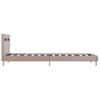 Estructura De Cama Con Led Cuero Sintético Capuchino 90x200 Cm Beige