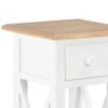 Mesa Auxiliar De Madera Blanca 27x27x65,5 Cm