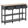 Mesa Consola De Mdf Negra 120x30x76 Cm