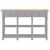 Mesa Consola De Mdf Gris 120x30x76 Cm