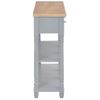 Mesa Consola De Mdf Gris 120x30x76 Cm