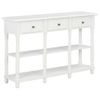 Mesa Consola De Mdf Blanca 120x30x76 Cm