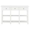 Mesa Consola De Mdf Blanca 120x30x76 Cm