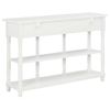 Mesa Consola De Mdf Blanca 120x30x76 Cm