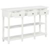 Mesa Consola De Mdf Blanca 120x30x76 Cm