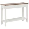 Mesa Consola De Madera Blanco 110x35x80 Cm