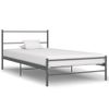 Estructura De Cama De Metal Gris 100x200 Cm