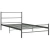 Estructura De Cama De Metal Gris 100x200 Cm