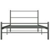 Estructura De Cama De Metal Gris 100x200 Cm