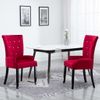 Silla De Comedor Con Reposabrazos De Terciopelo Rojo