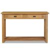 Mesa Consola De Madera De Teca Maciza 120x30x80 Cm Marrón