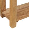 Mesa Consola De Madera De Teca Maciza 120x30x80 Cm Marrón