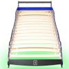 Cama Infantil Con Forma De Coche Carreras Y Led 90x200 Cm Azul