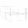 Estructura De Cama De Metal Blanco 90x200 Cm