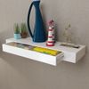 Estante De Pared Flotante Con Un Cajón Mdf Blanco