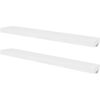 Estantes Flotantes De Pared 2 Uds Mdf Blanco Para Libros/dvd